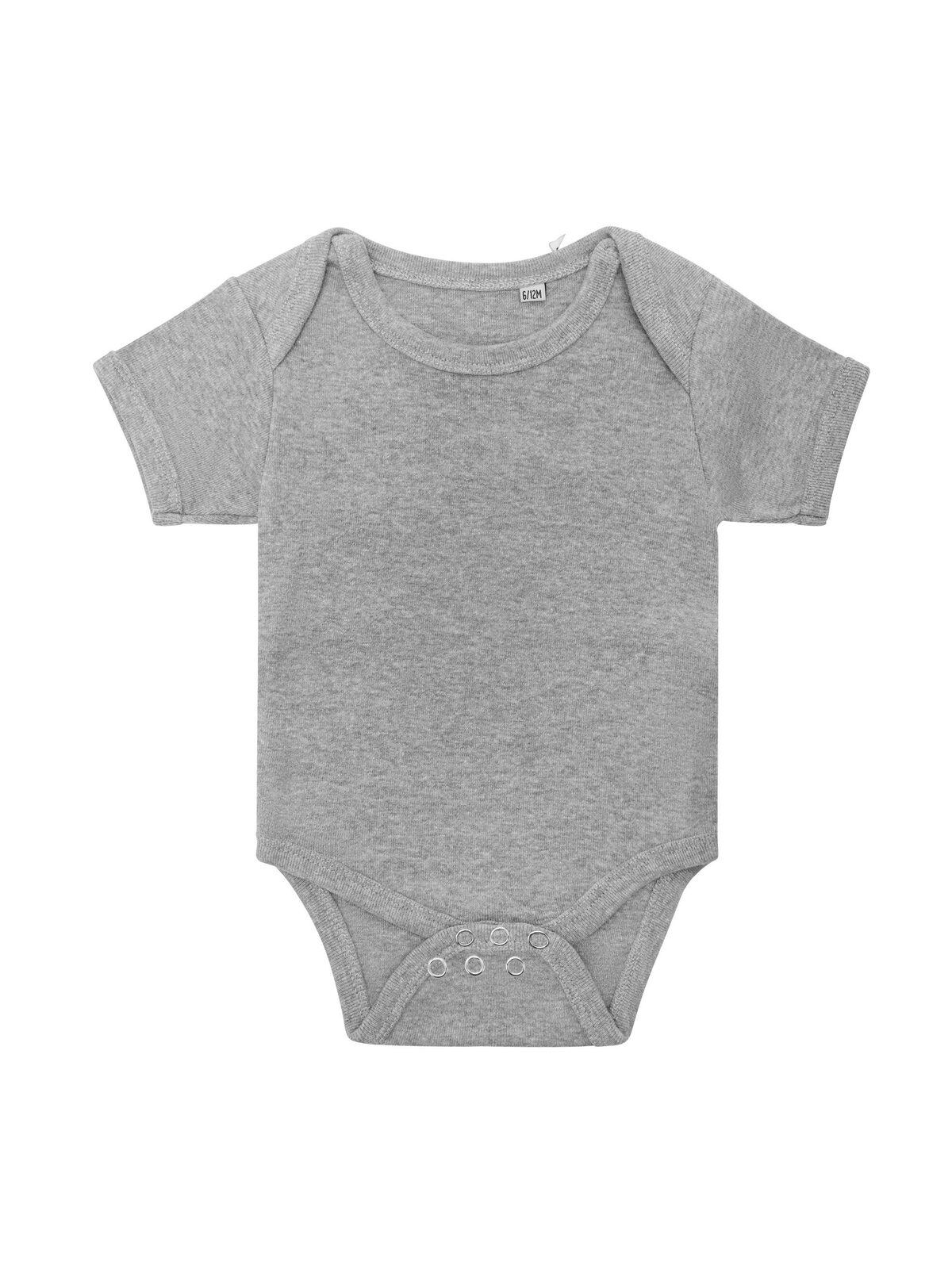 Babybody Kurzarm - HGR - Heidegrau