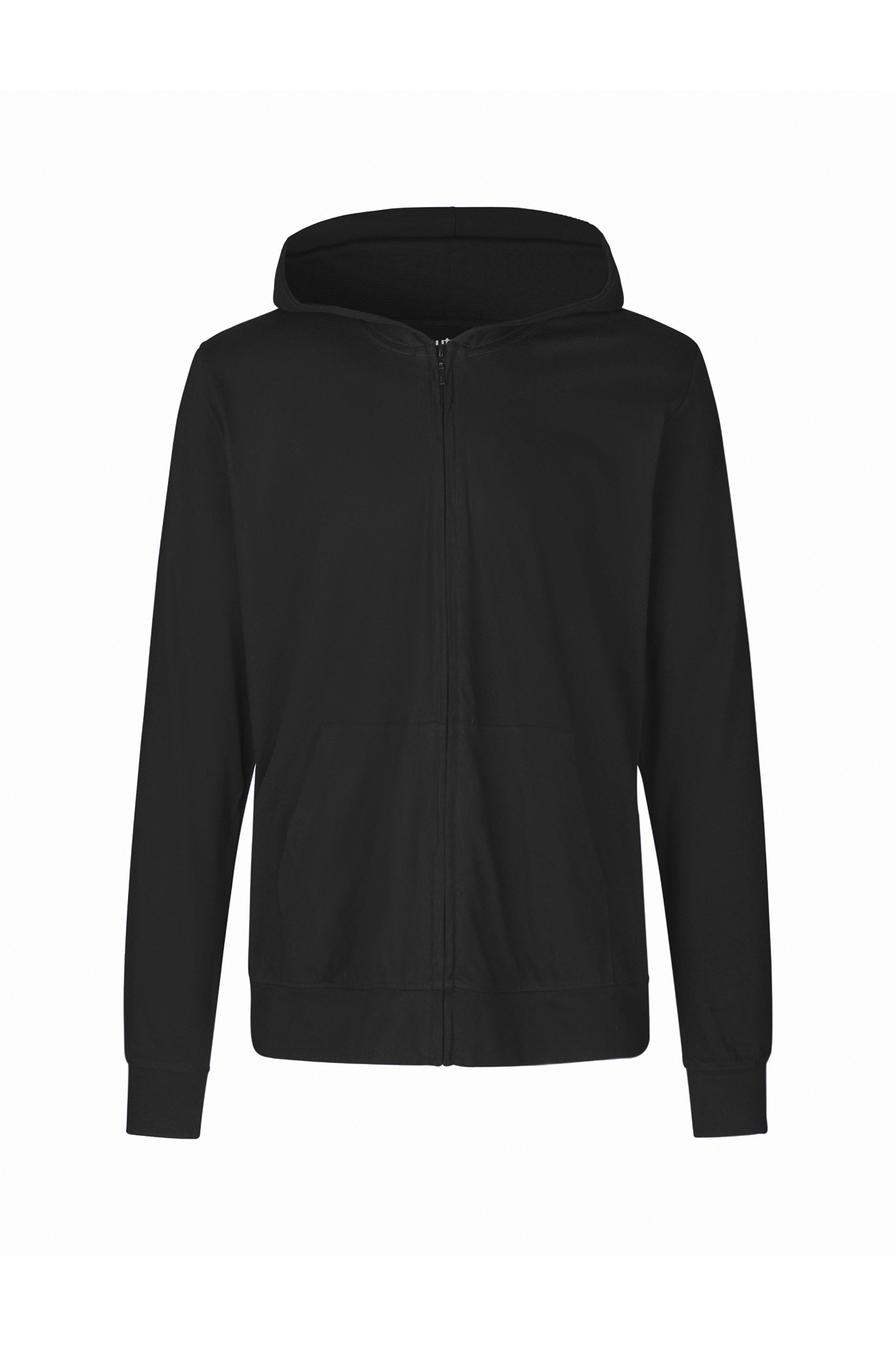 Unisex-Jersey-Hoodie mit Reißverschluss - Schwarz