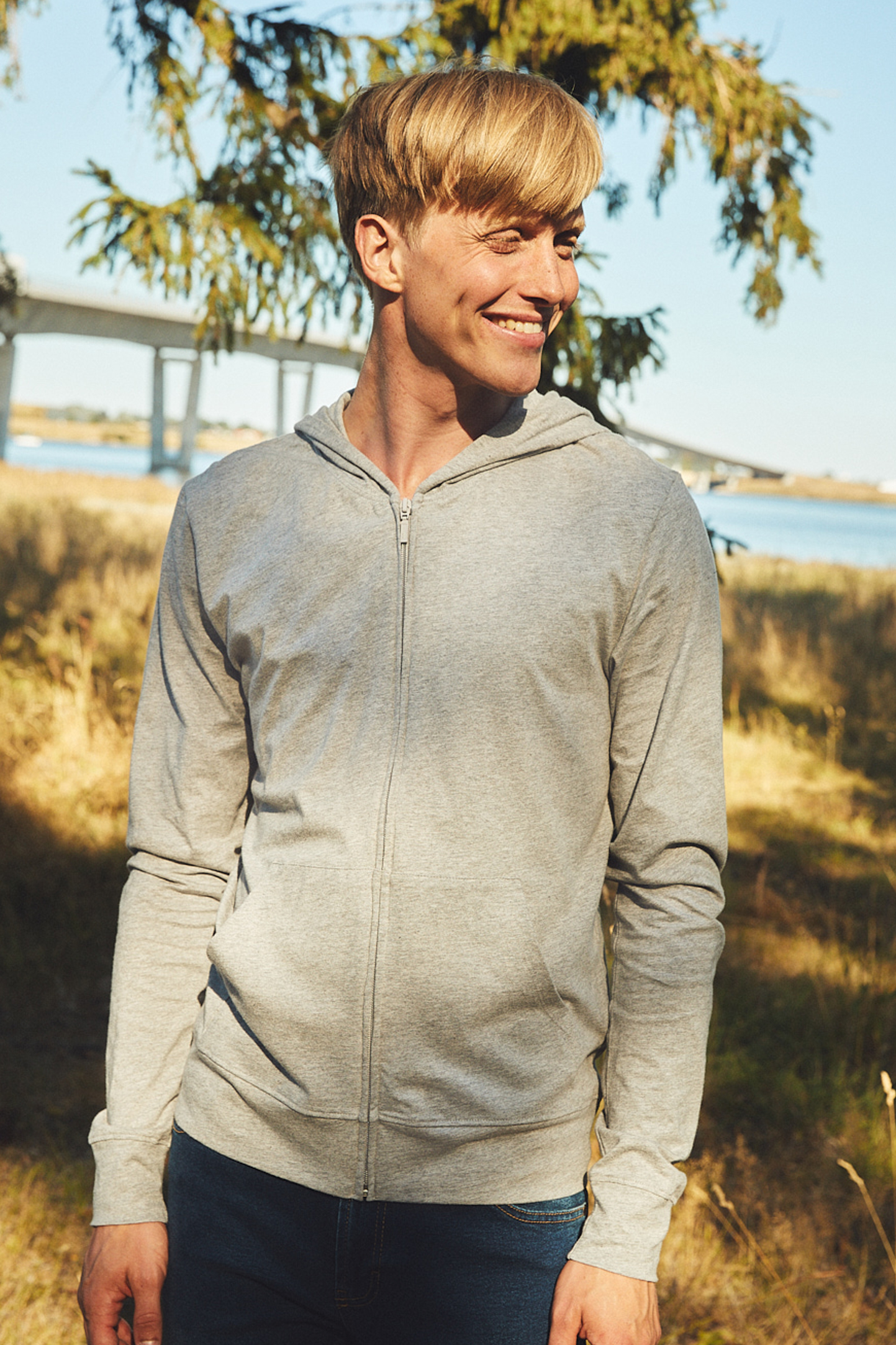 Unisex-Jersey-Hoodie mit Reißverschluss