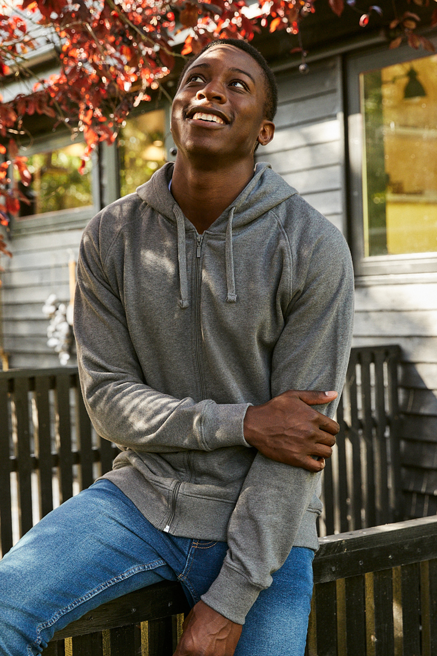 Herren-Kapuzenpullover mit Reißverschluss