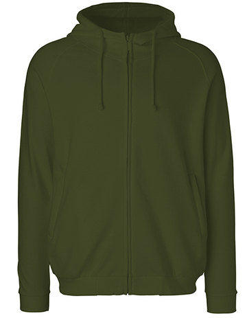 Unisex-Hoodie mit verdecktem Reißverschluss - Militär