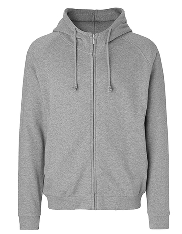 Unisex-Hoodie mit verdecktem Reißverschluss - Sportgrau