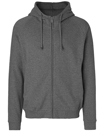Unisex-Hoodie mit verdecktem Reißverschluss - Dunkles Heather