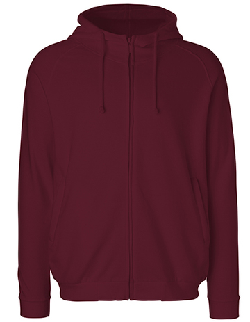 Unisex-Hoodie mit verdecktem Reißverschluss - Bordeaux