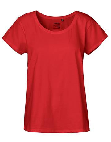 Damen-T-Shirt mit lockerer Passform - Rot