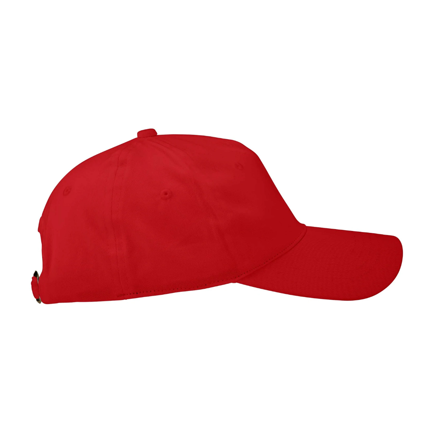 Twill Cap Bio 5 Panels 100% Baumwolle 210 g/m² Weiß Einheitsgröße - Rot