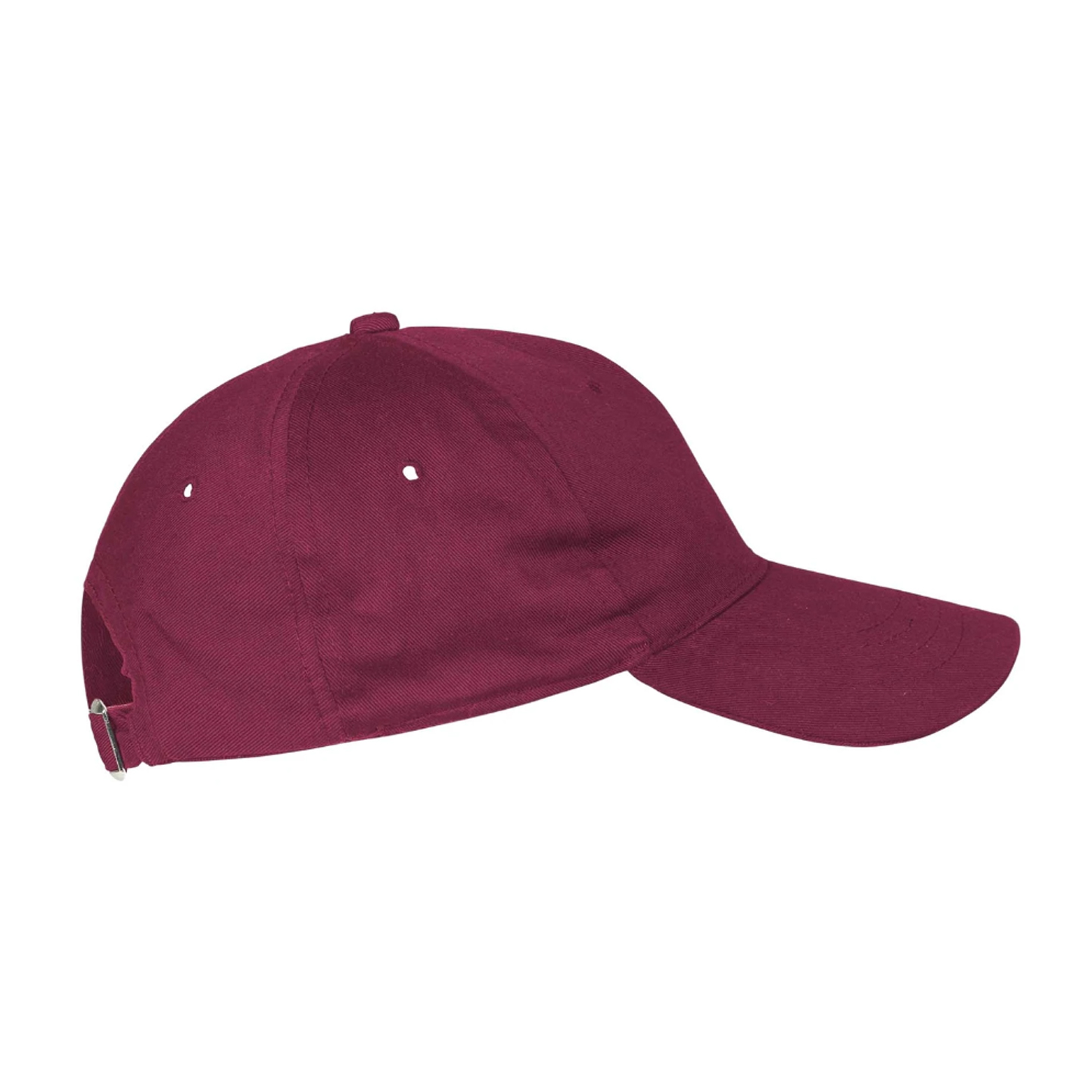 Twill Cap Bio 5 Panels 100% Baumwolle 210 g/m² Weiß Einheitsgröße - Bordeaux