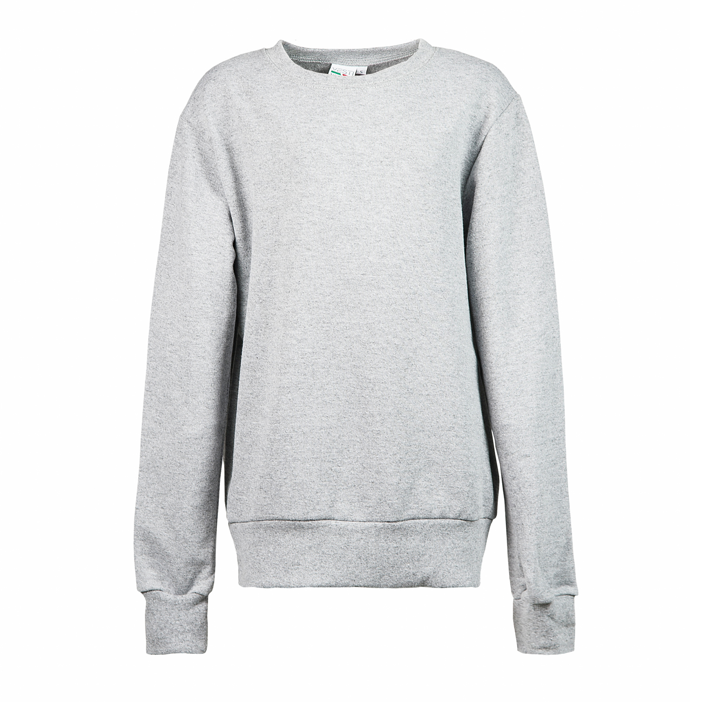 French-Terry-Sweatshirt für Kinder, 70 % Baumwolle, 30 % Polyester, 240 g/m², Schwarz, Größe XXS - 75 - Asche
