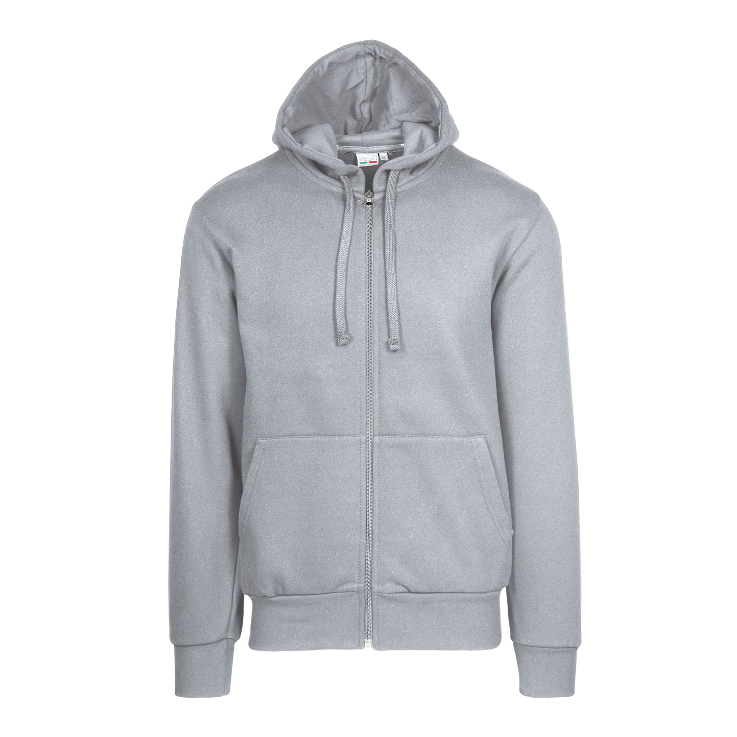 Kinder-Sweatshirt mit Reißverschluss, 70 % Baumwolle, 30 % Polyester, 280 g/m², Schwarz, Größe XXS - Asche