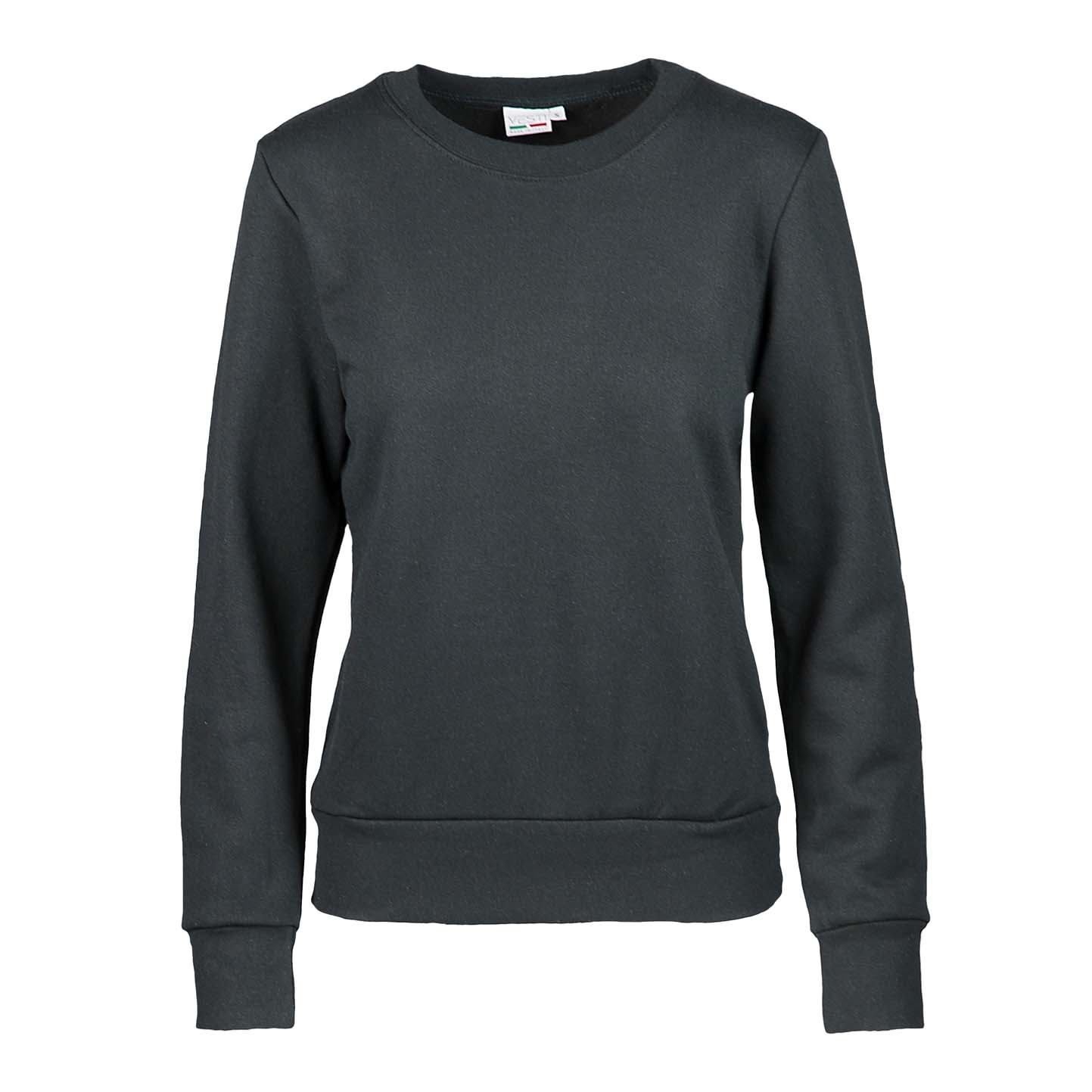 Damen-Sweatshirt, Material: 70 % Baumwolle, 30 % Polyester, 280 g/m², Schwarz, Größe S - 12 - Schwarz