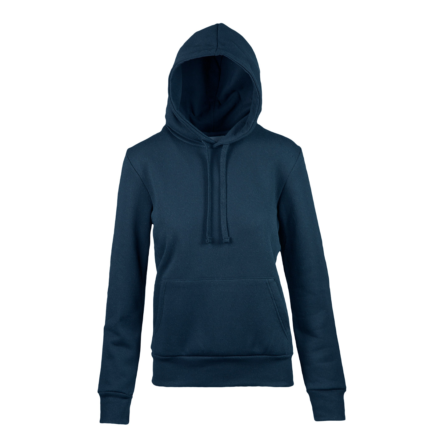 Damen-Kapuzenpullover, 70 % Baumwolle, 30 % Polyester, 280 g/m², Schwarz, Größe S - Blau