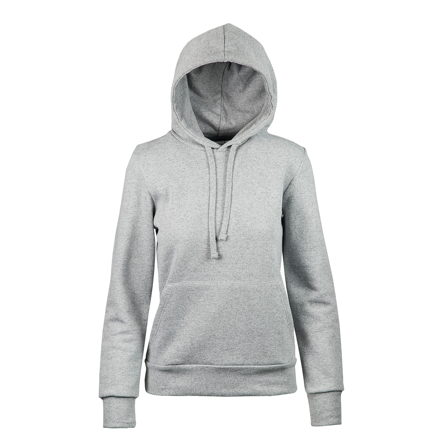 Damen-Kapuzenpullover, 70 % Baumwolle, 30 % Polyester, 280 g/m², Schwarz, Größe S - Asche