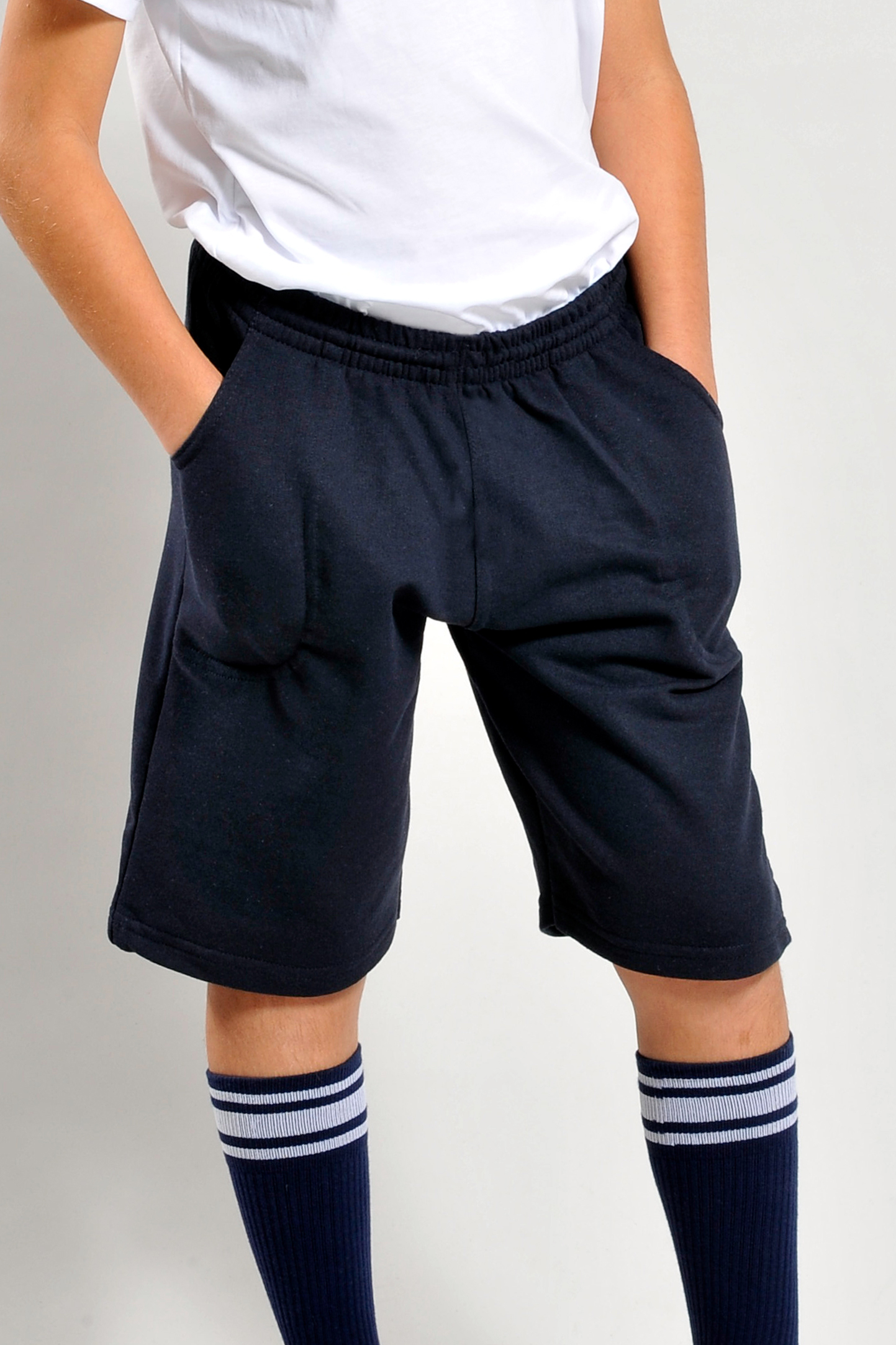 Bermuda Kinder-Sweatshirt, Frottee (70 % Baumwolle, 30 % Polyester), 240 g, Schwarz, Größe XXS (1/2 Jahre)