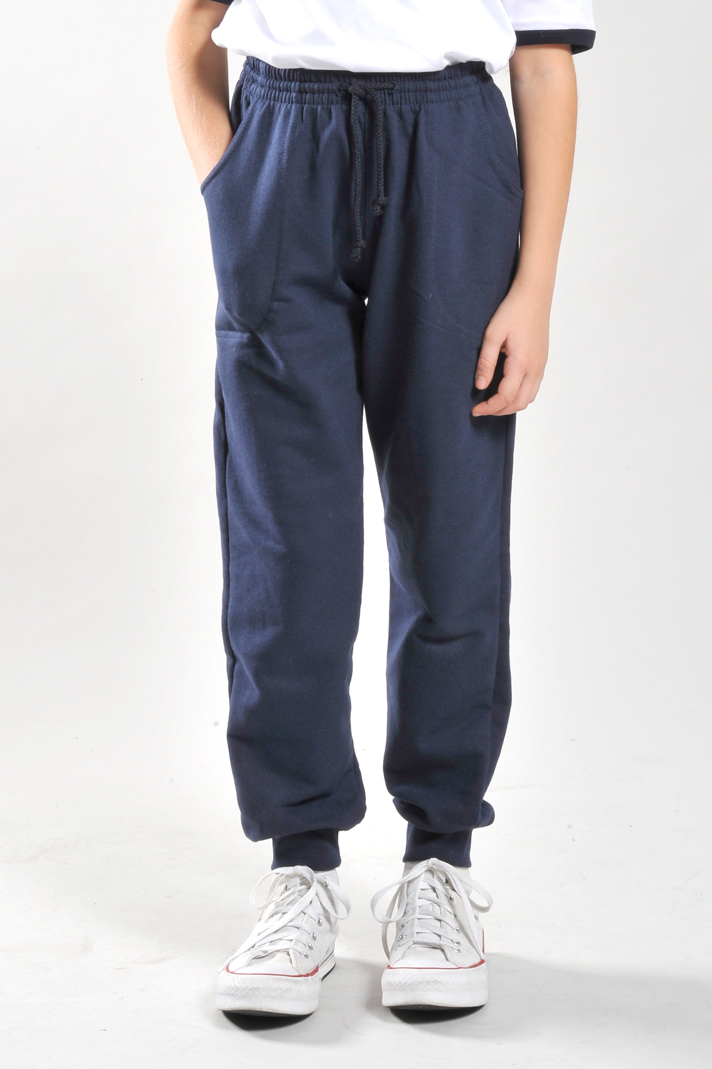 Kinder-Frotteehose, 100 % Baumwolle, 240 g, Blau, Größe XS