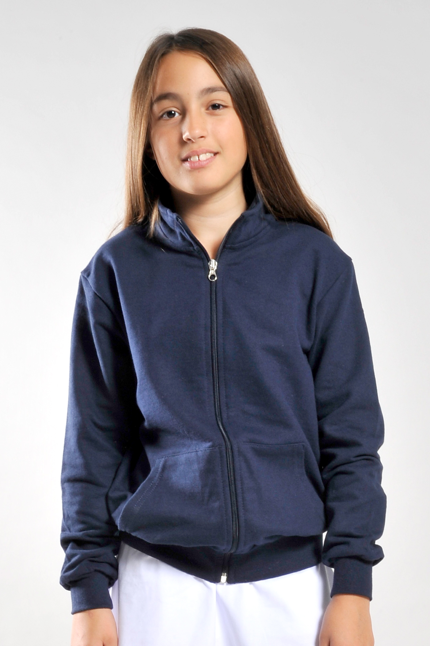 Kinderjacke aus 100 % Baumwoll-Frottee (Cotton/Polsterung), 240 g, Blau, Größe XS