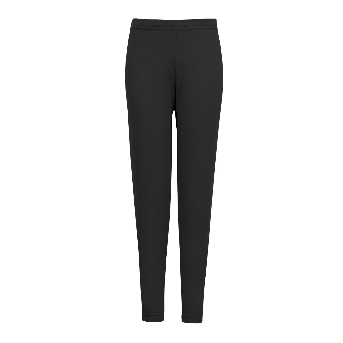 Neue Mädchenleggings, 90 % Baumwolle, 10 % Elastan, 210 g/m², Hellmeliertes Grau, Größe M/L (8–10 Jahre) - Schwarz