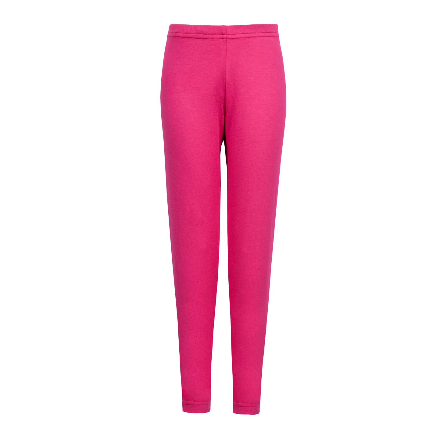 Neue Mädchenleggings, 90 % Baumwolle, 10 % Elastan, 210 g/m², Hellmeliertes Grau, Größe M/L (8–10 Jahre) - Fuchsia M/L 8/10 Jahre