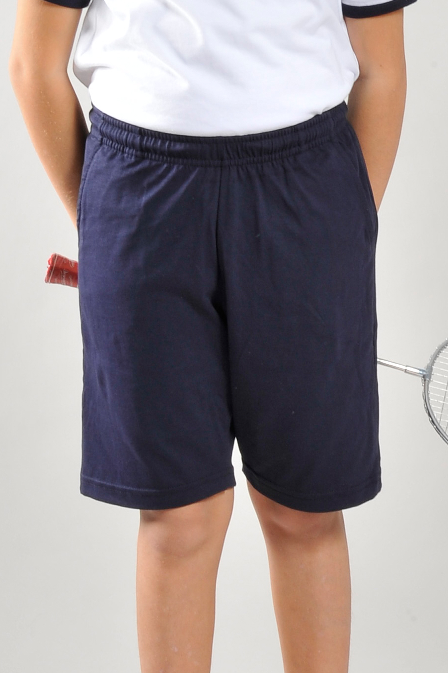 Pony Kinder-Jerseyshorts, 100 % Baumwolle, 170 g, Hellmeliertes Grau, XXS (1/2 Jahre)