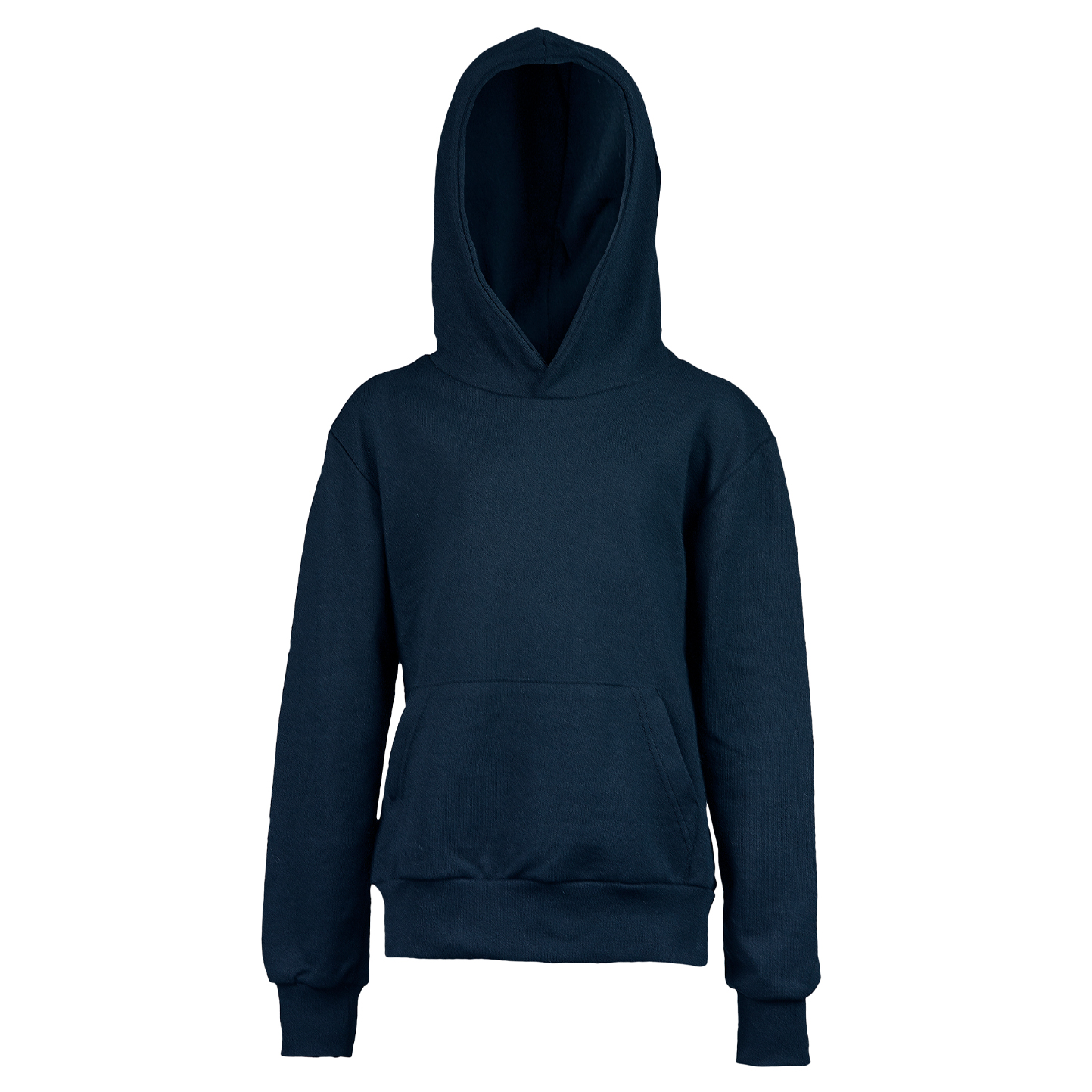 Kinder-Sweatshirt mit Kapuze, 70 % Baumwolle, 30 % Polyester, 280 g/m², Schwarz, Größe XXS (1–2 Jahre) - Blau