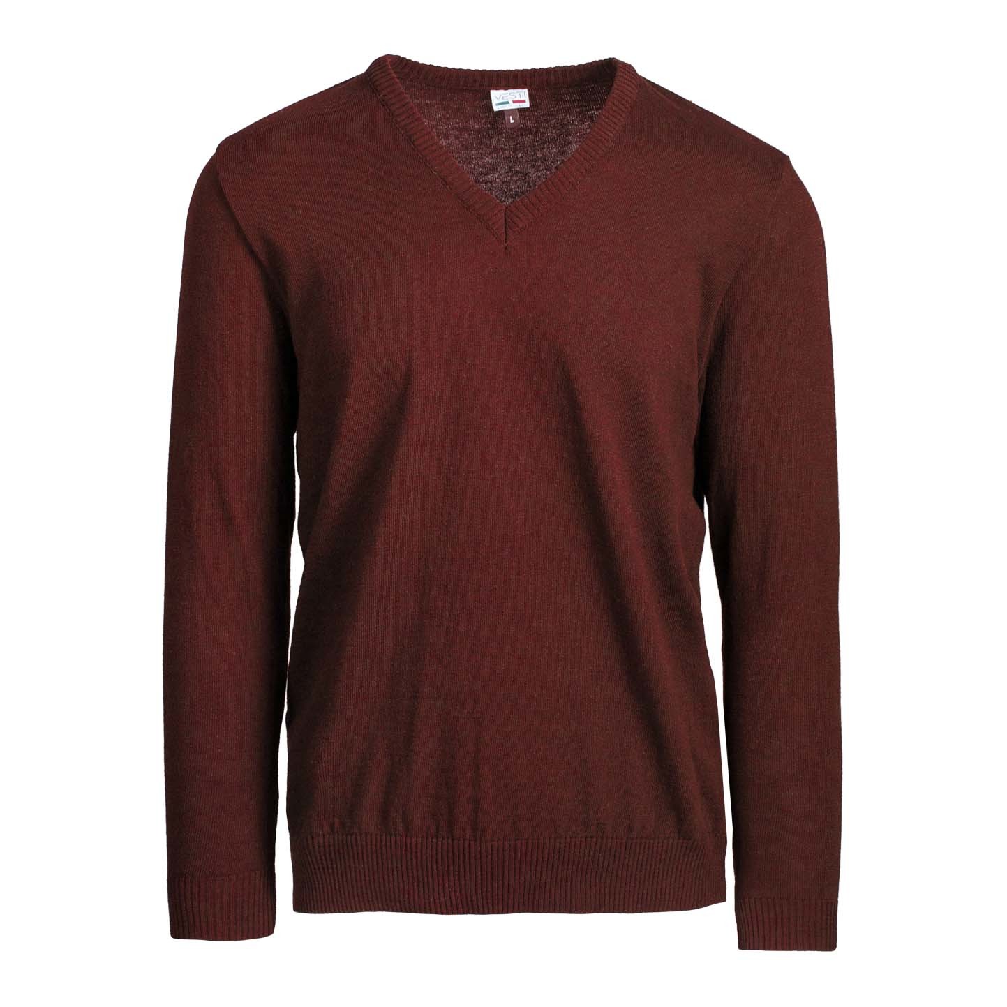 Kinderpullover C/V 100% recycelte Baumwolle Bordeaux Größe - 078 - Bordeaux