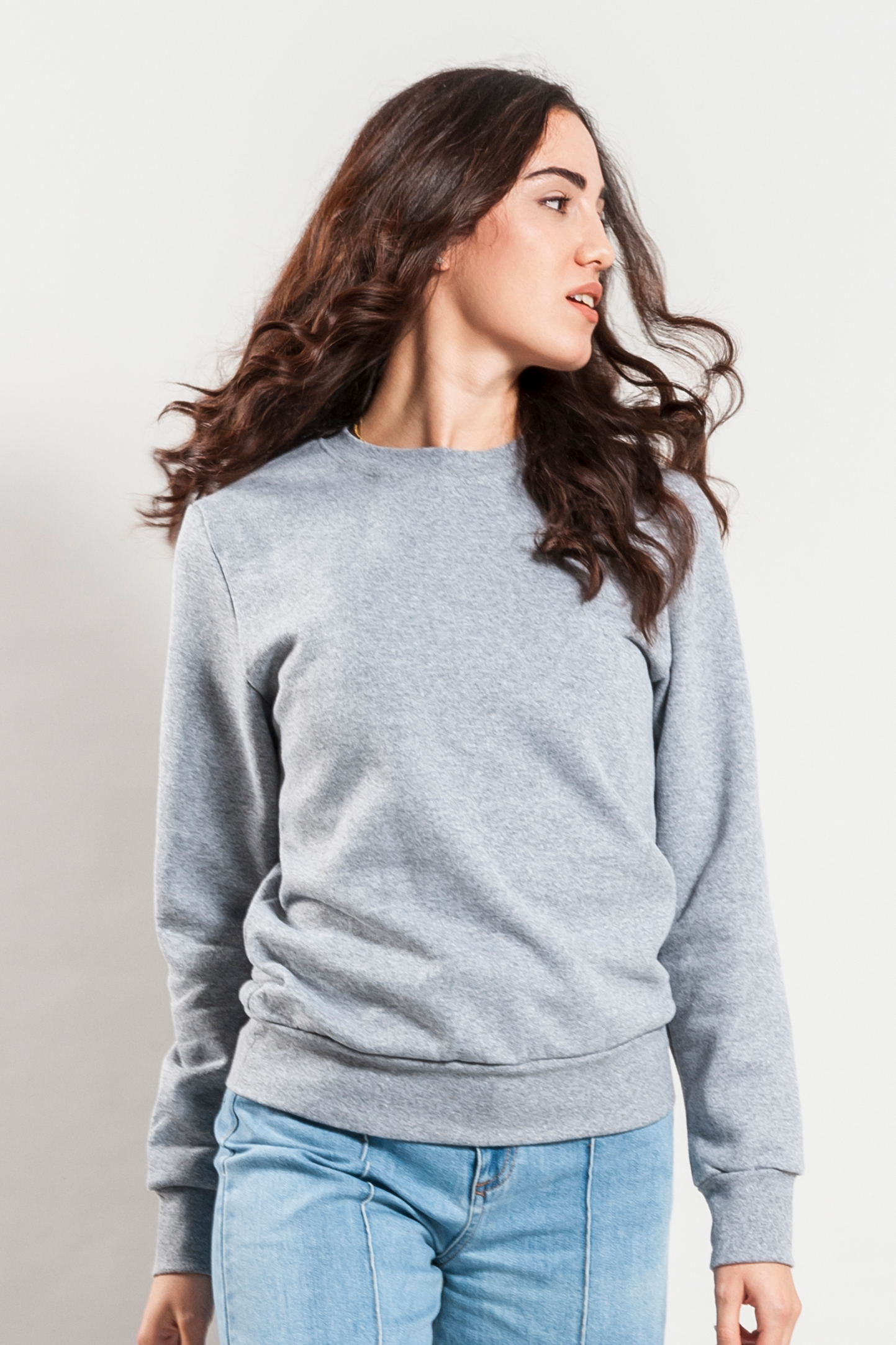 Damen-Sweatshirt aus Frottee, Material: 70 % Baumwolle, 30 % Polyester, 240 g/m², Schwarz, Größe S
