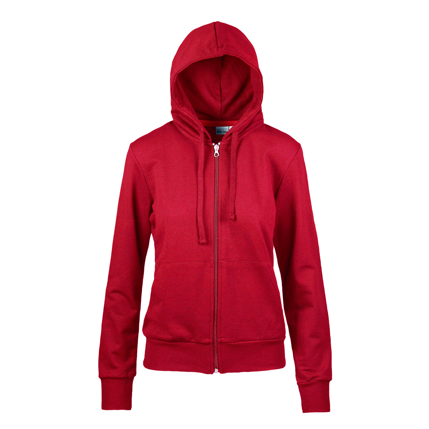 Damen-Frottee-Kapuzenpullover mit Reißverschluss, 70 % Baumwolle, 30 % Polyester, 240 g, Schwarz, Größe S - Red Sport XXS 1/2 Jahre