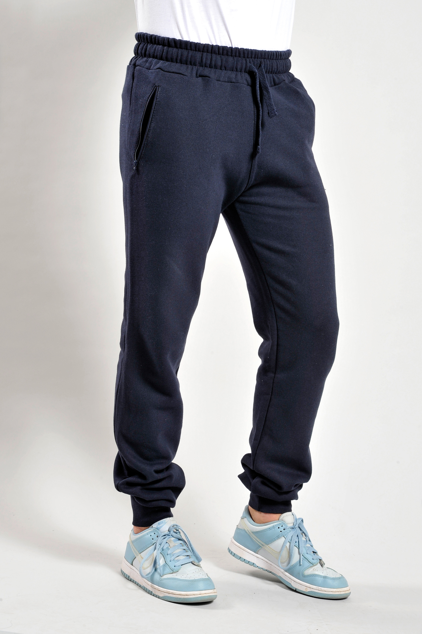 Fleece-Hose, 70 % Baumwolle, 30 % Polyester, 280 g/m², Schwarz, Größe S - Blau