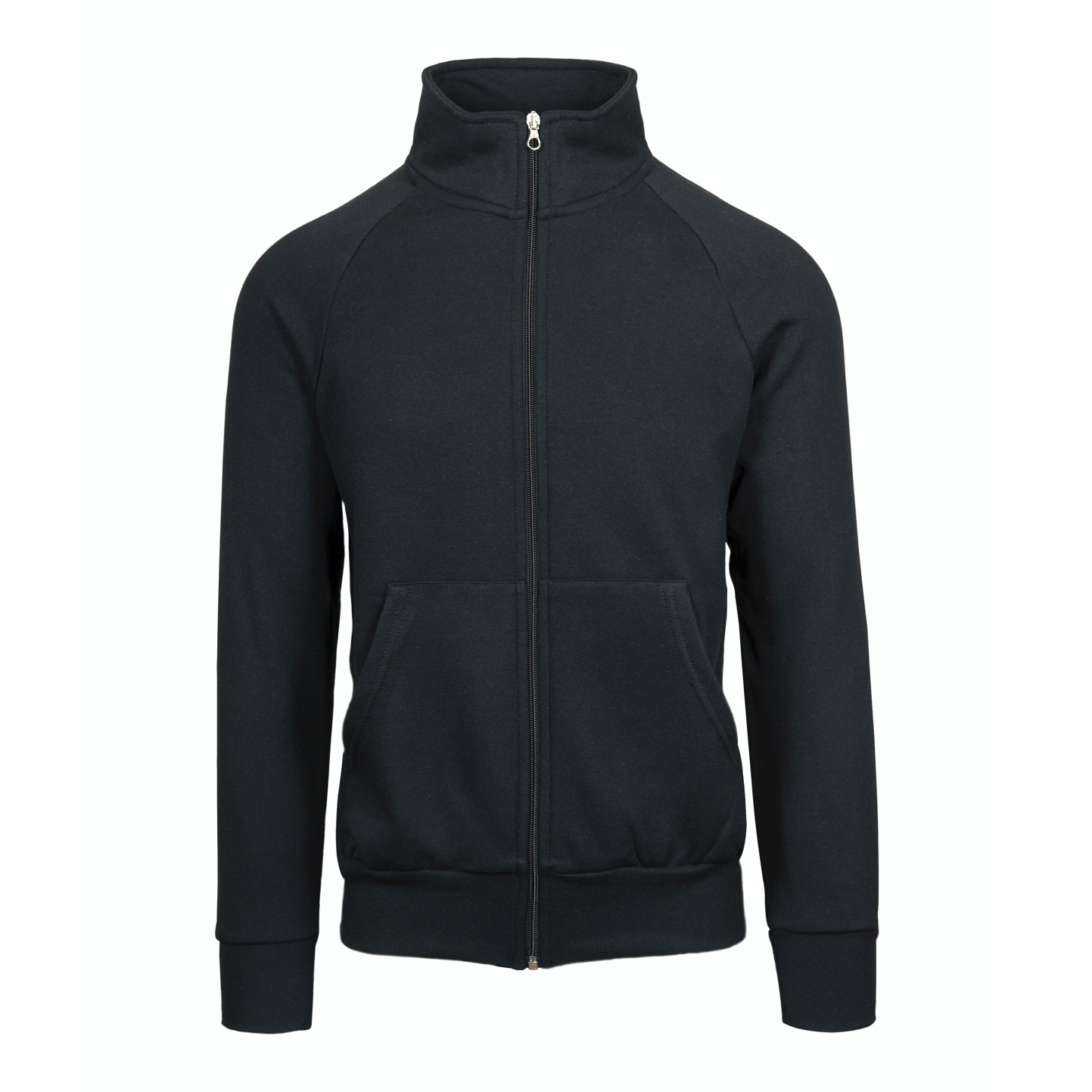 ECO Jacke mit Reißverschluss, Unisex, 50 % Baumwolle/50 % Polyester, R.280, Schwarz, Größe XS - 12E - Schwarzes ECO XS