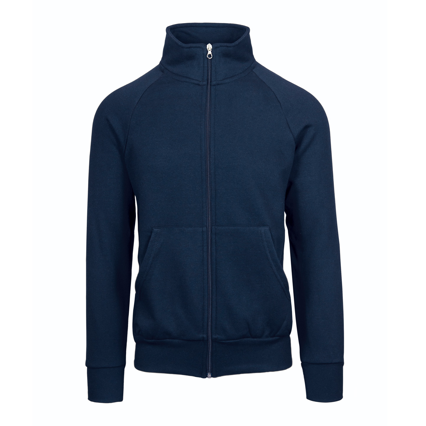 ECO Jacke mit Reißverschluss, Unisex, 50 % Baumwolle/50 % Polyester, R.280, Schwarz, Größe XS - 18E - Blau ECO XS