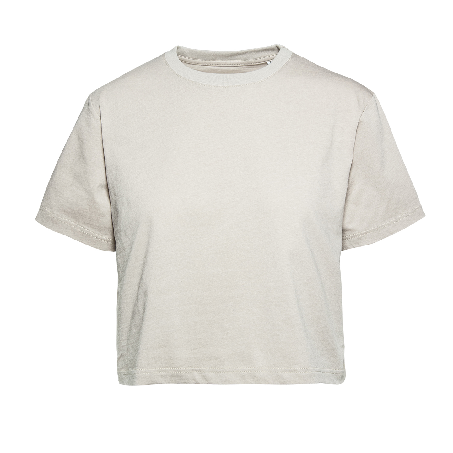 Damen-Kurzarmshirt, 100 % Baumwolle, 140 g/m², Grau meliert, hell, Größe XS - Sand XS