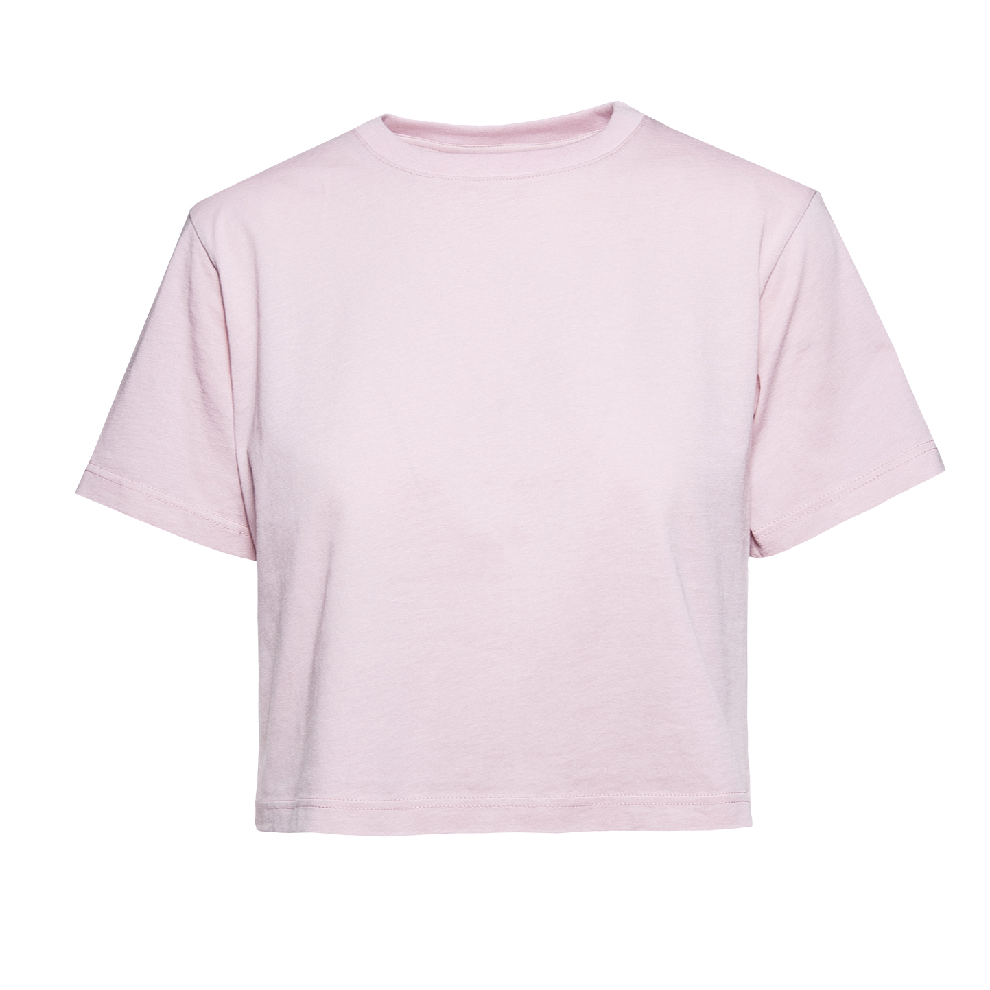 Damen-Kurzarmshirt, 100 % Baumwolle, 140 g/m², Grau meliert, hell, Größe XS - Pink XS