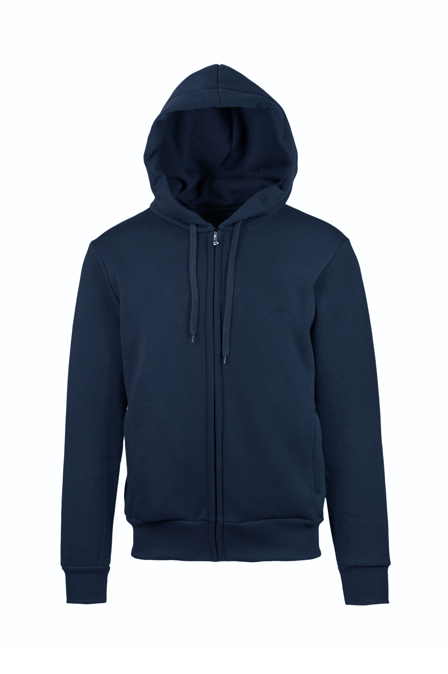 Sweatshirt mit Kapuze und Reißverschluss, 75 % Baumwolle, 25 % Polyester, 320 g/m², Schwarz, Größe XS - NY - Marineblau, Größe XS, 3/4 Jahre