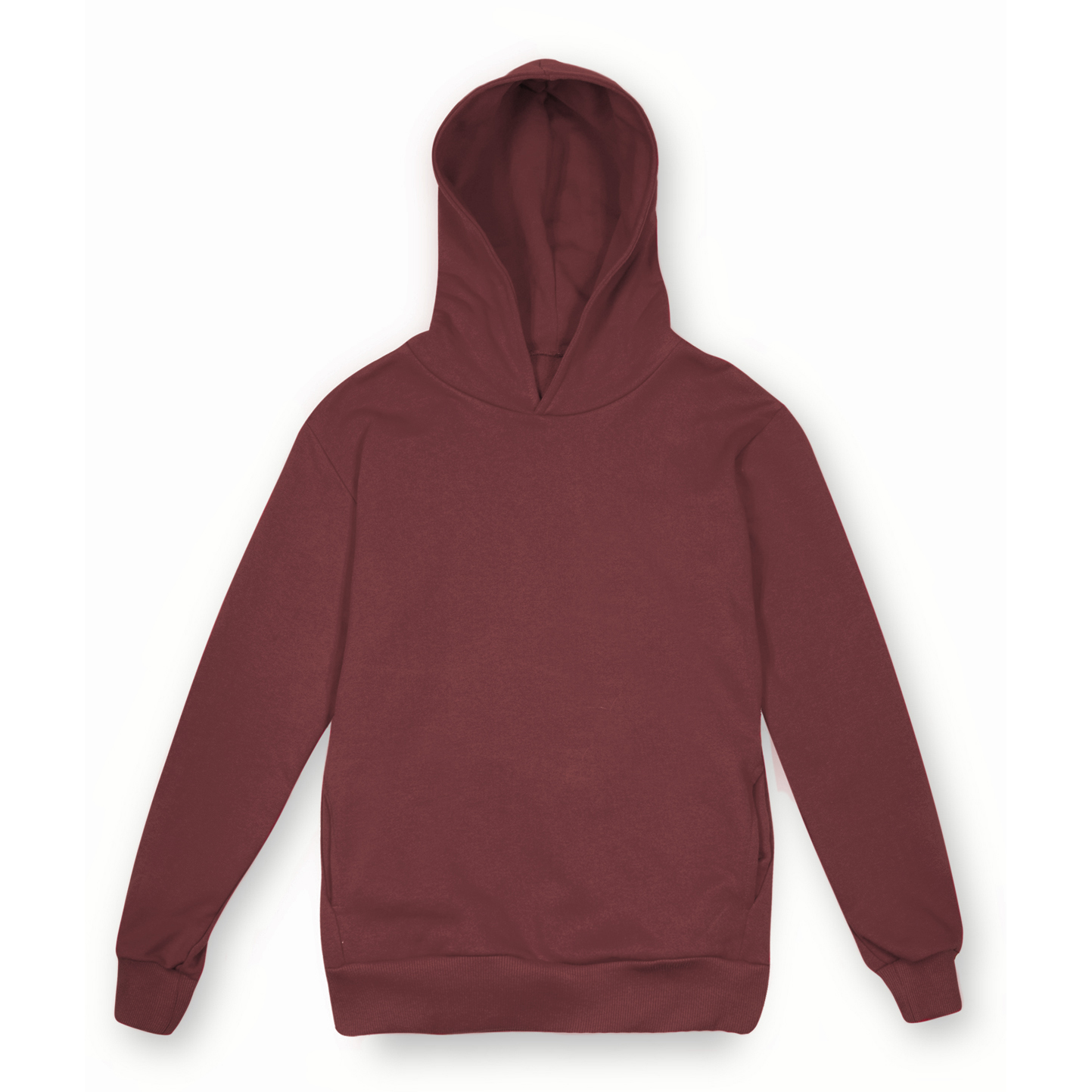 Weicher Kapuzenpullover. Urban Fit, 75 % Baumwolle, 25 % Polyester, 320 g/m², Schwarz, Größe XS - BX - Bordeaux S
