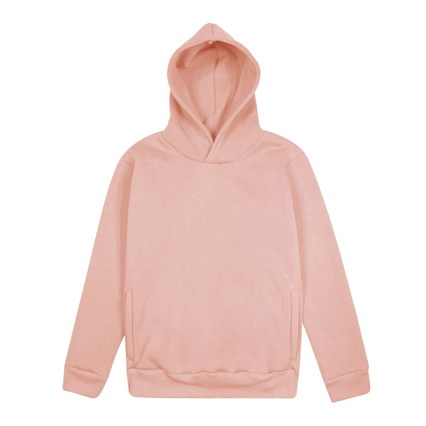 Weiches Kapuzensweatshirt aus 100 % Baumwolle (320 g/m²). Unisex, städtisches Design. Schwarz, Größe XS. - RP - Puderrosa XS