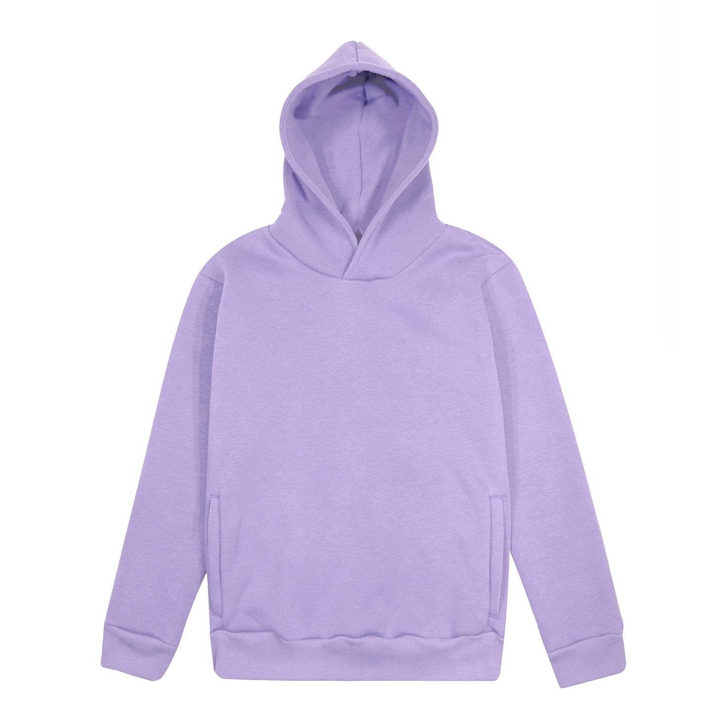 Weiches Kapuzensweatshirt aus 100 % Baumwolle (320 g/m²). Unisex, städtisches Design. Schwarz, Größe XS. - LI - Lila XS