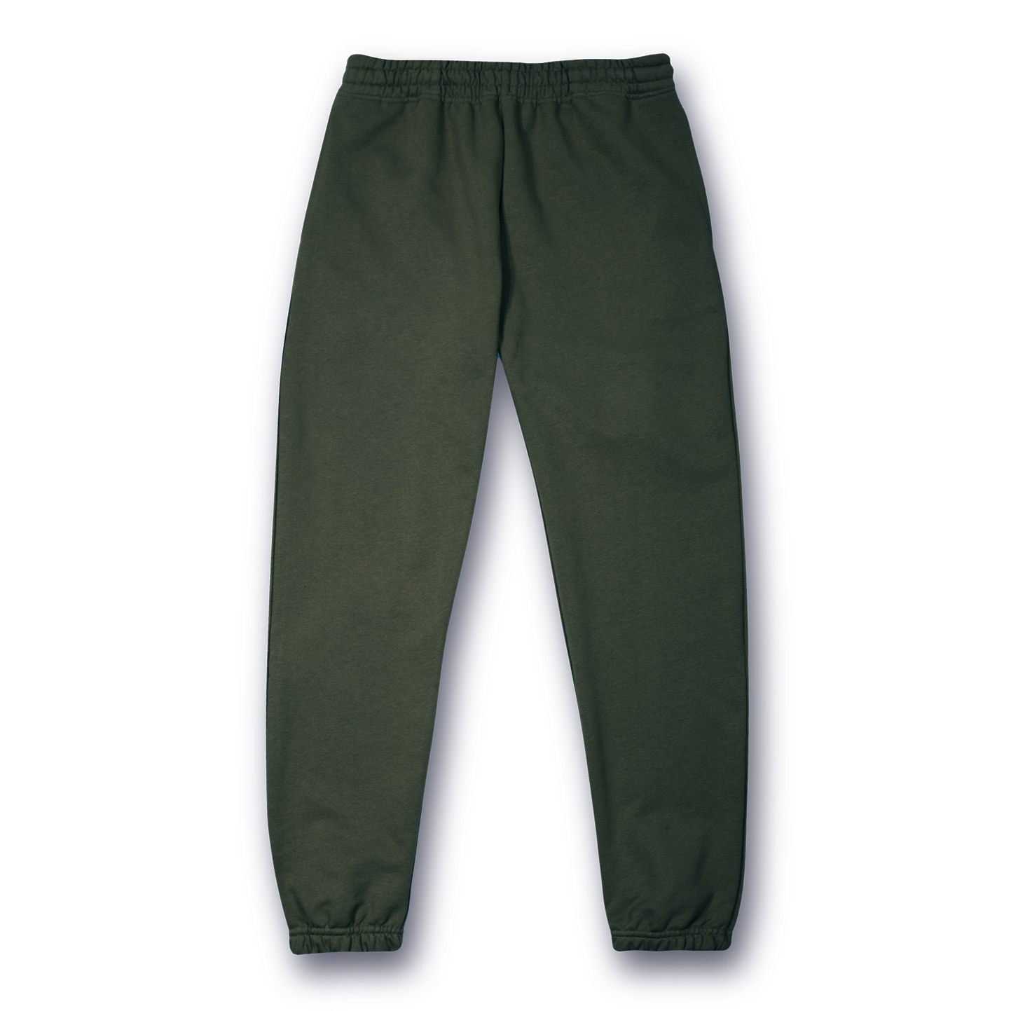 Weiche Frottee-Fleecehose, 100 % Baumwolle, 320 g/m², Schwarz, Größe XS - Militärgrün XS