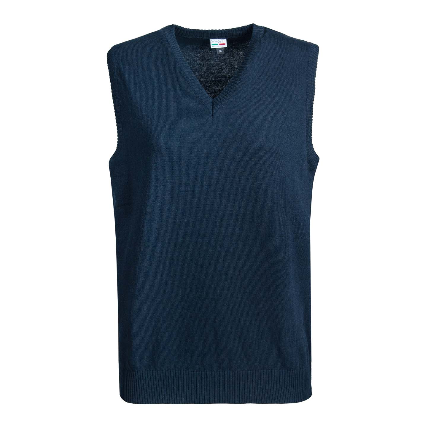 Pulloverweste aus 100 % recycelter Baumwolle, Bordeaux, Größe XS - Blau 52