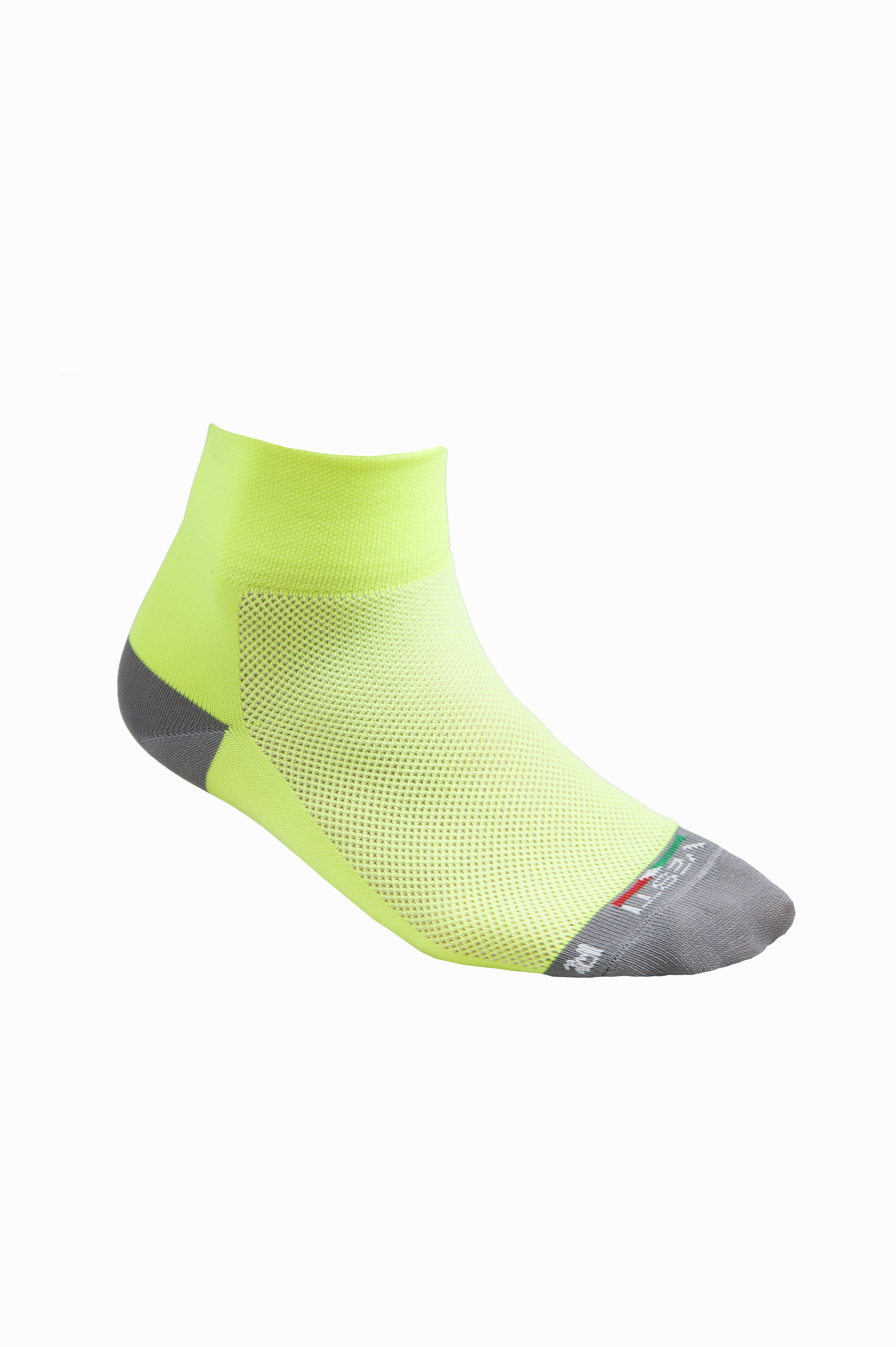 Performance-Laufsocken 62/36/2% Mic/Pam/Ela Fluoreszierendes Gelb/Mittelgrau Größe 35-38 - 300 - Fluoreszierendes Gelb, Größe 35/38