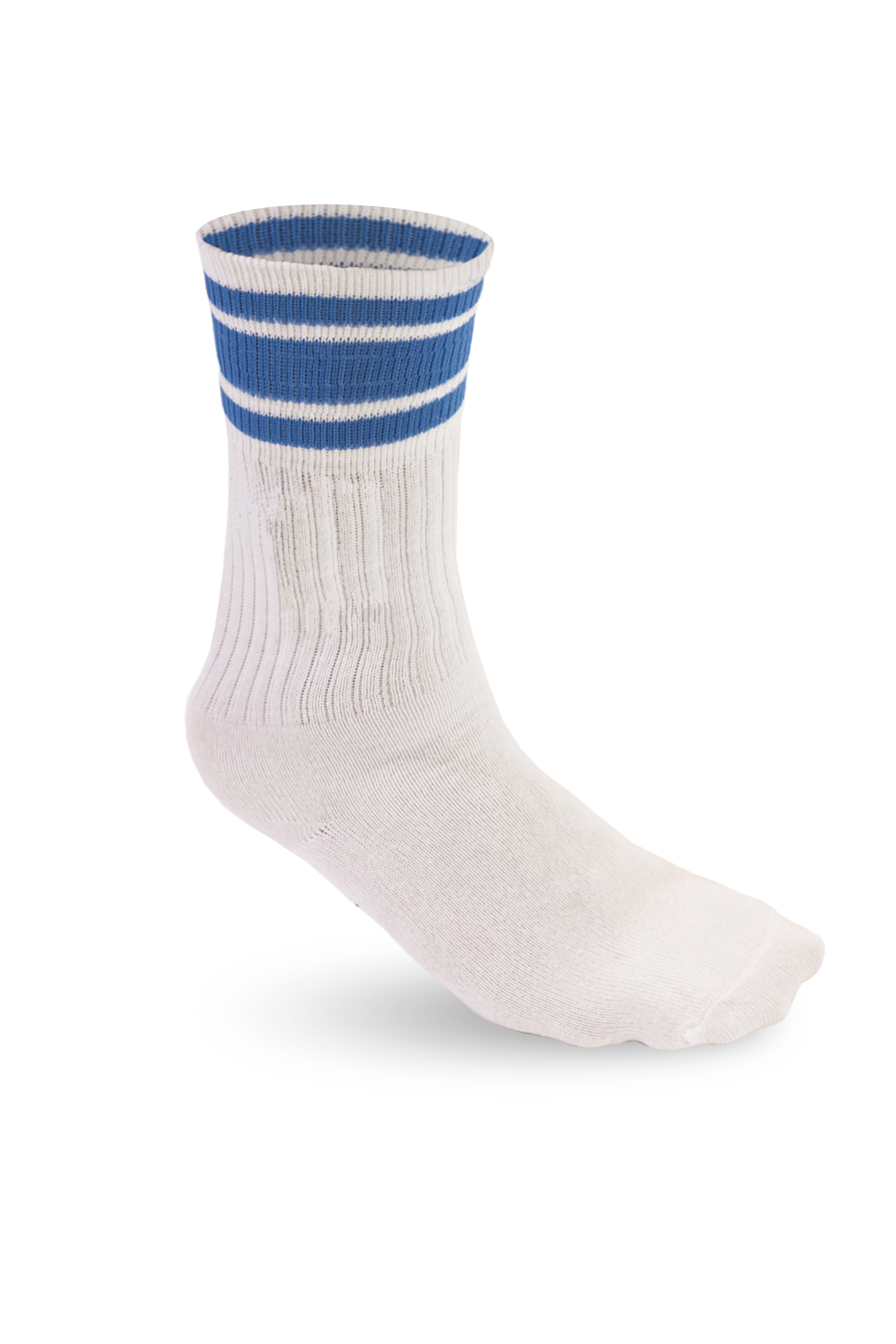 Sportsocken 78/18/4% Cot/Pam/Ela Hellmeliertes Grau Größe 35/38 - 9918 - Weiß/Blau XS
