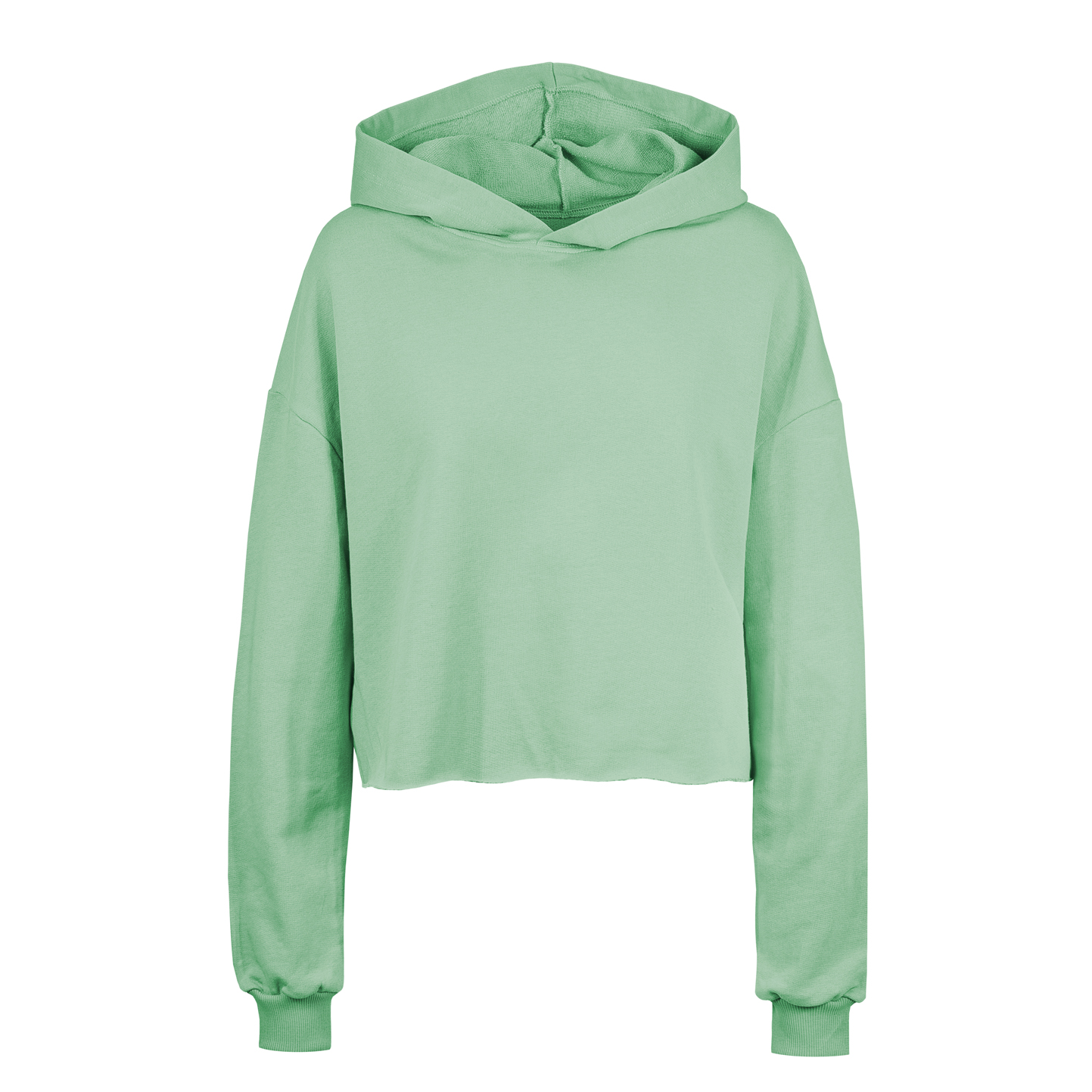 Amy Damen Cropped-Hoodie aus French Terry - SV - Sage XS