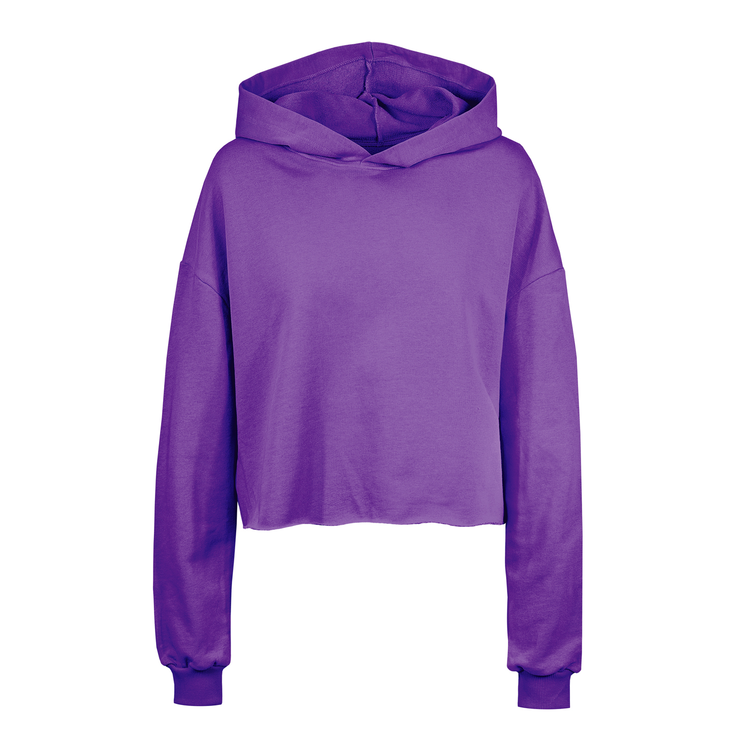 Amy Damen Cropped-Hoodie aus French Terry - VI - Lila XS
