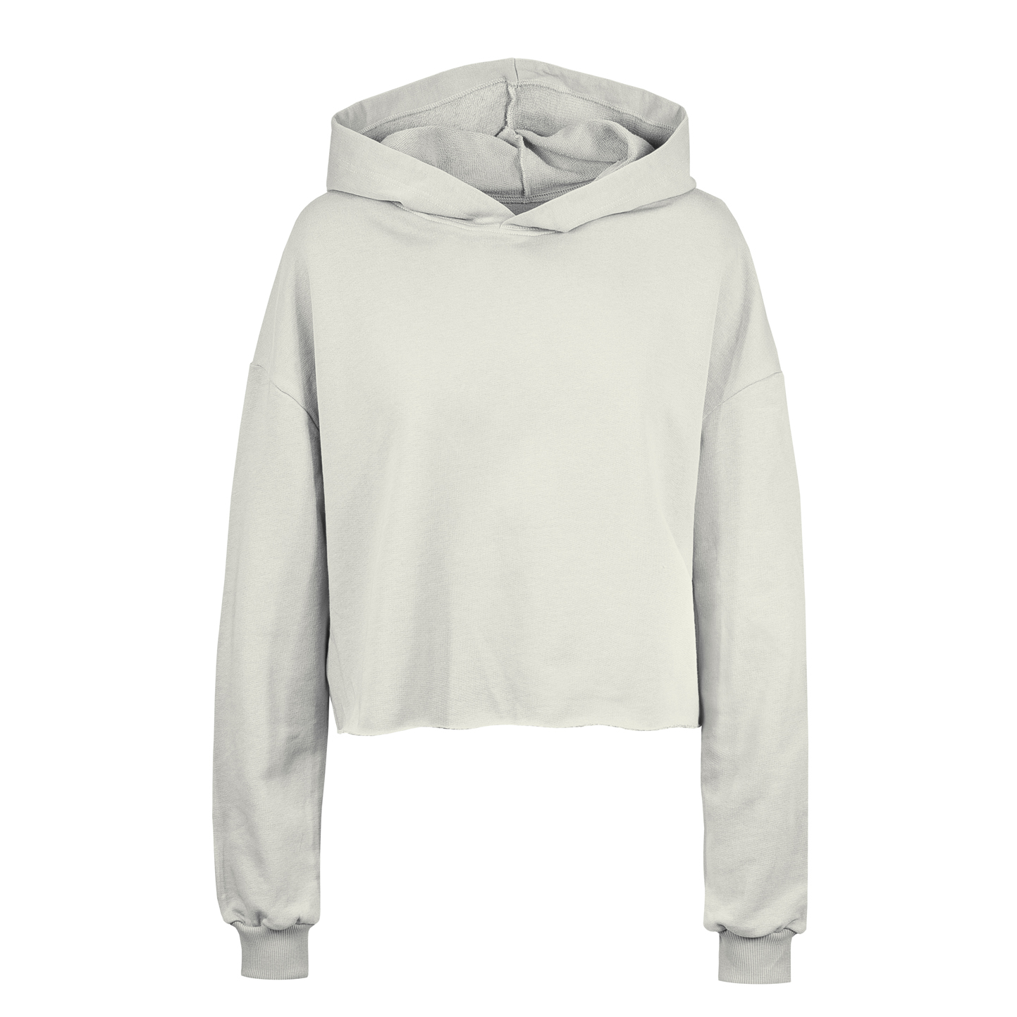 Amy Damen Cropped-Hoodie aus French Terry - 98 - Cremeweiß S