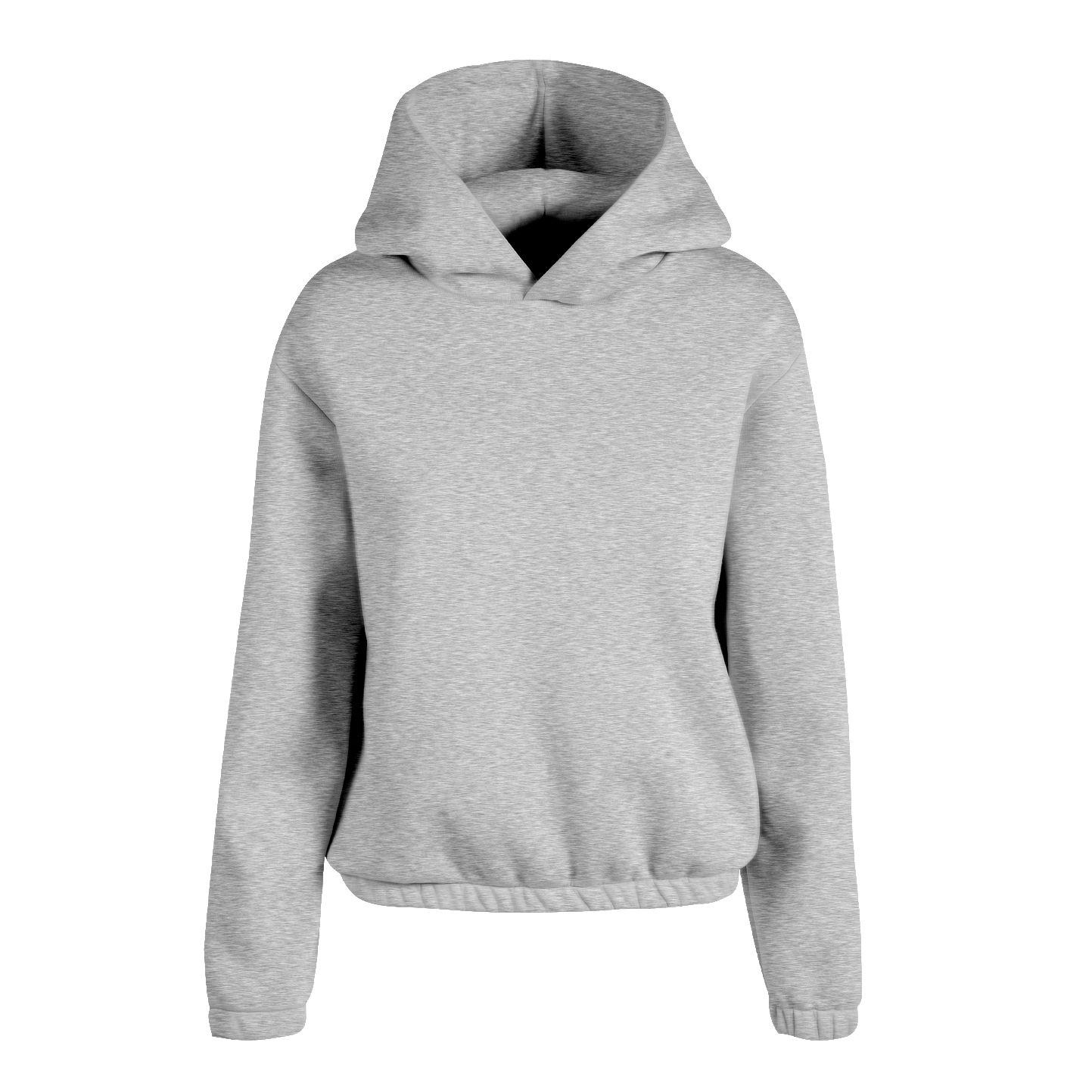 Damen Boxy-Hoodie - MC - Light Melange S