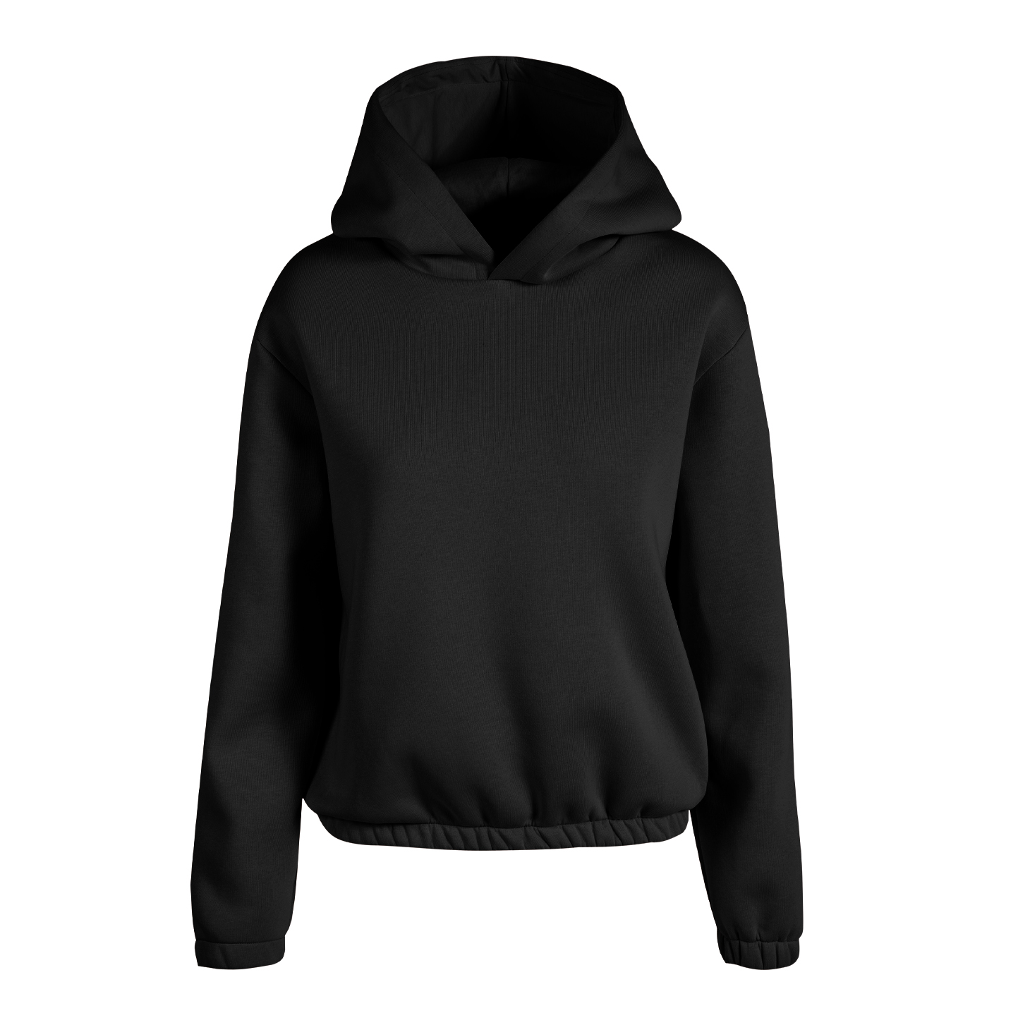 Damen Boxy-Hoodie - 12 - Schwarz
