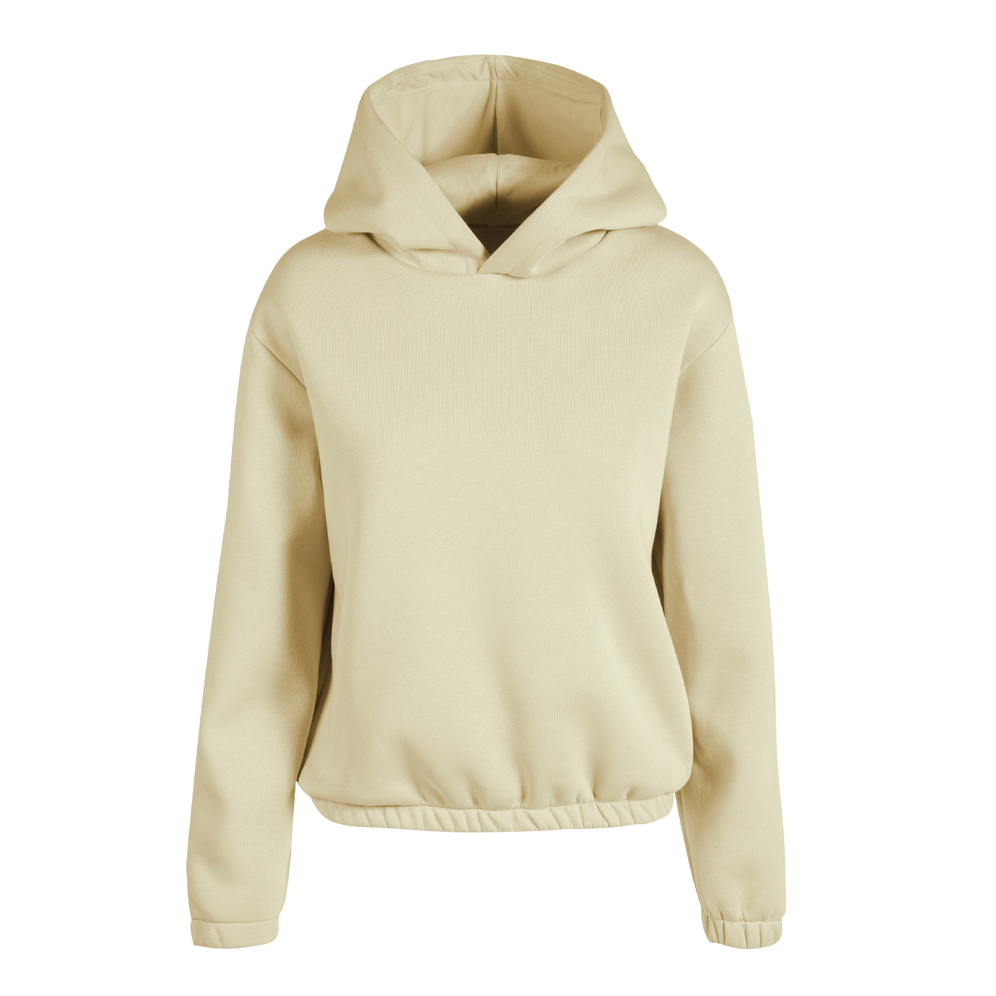 Damen Boxy-Hoodie - 38 - Creme XS NEU