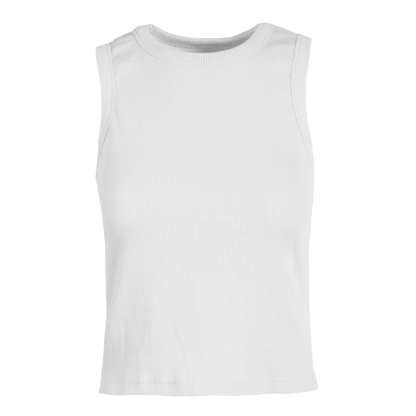Damen Stretch-Ripp-Tanktop - 99 - Weiß XS