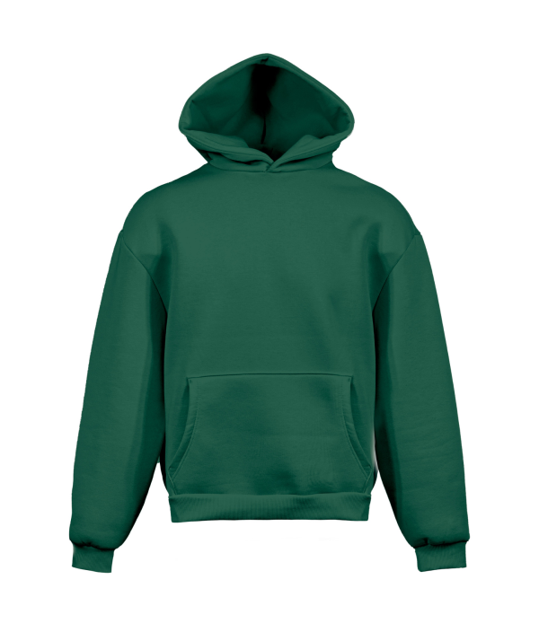 Boxy-Hoodie aus weichem Sweatstoff - VT - Waldgrün XS