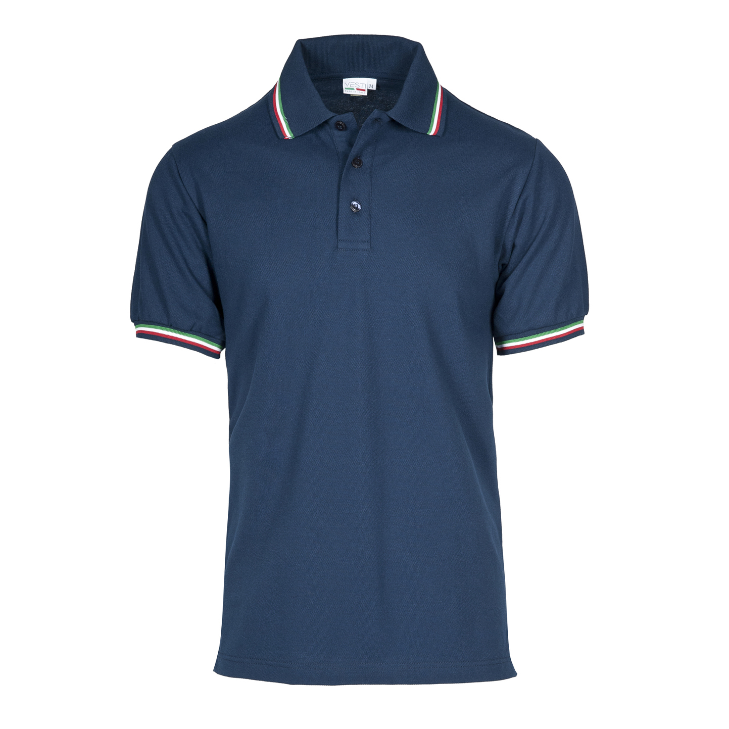 Polo Piqué S/S 50/50% Baumwolle/Baumwolle, 180 g/m², Schwarz, ECO XS - 18E - Blau ECO XS