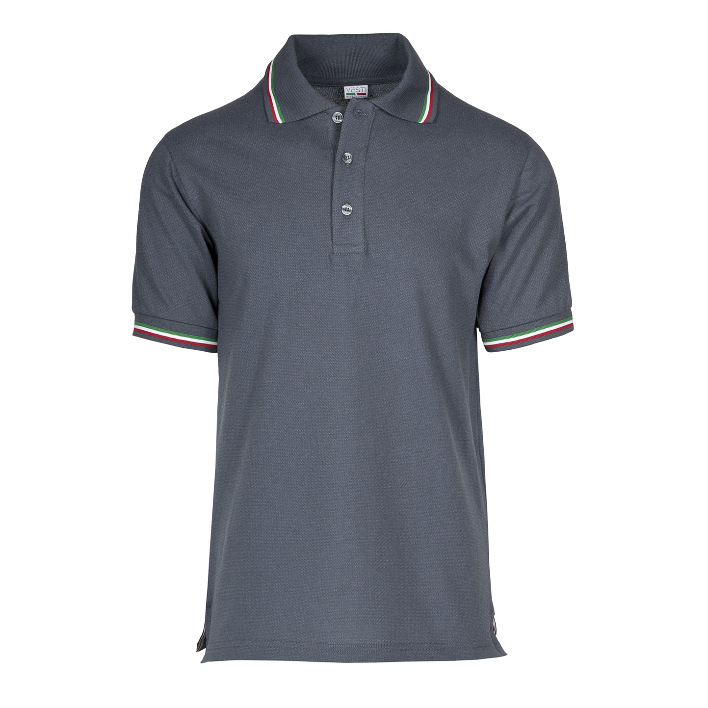 Polo Piqué S/S 50/50% Baumwolle/Baumwolle, 180 g/m², Schwarz, ECO XS - 22E - ECO XS Lead