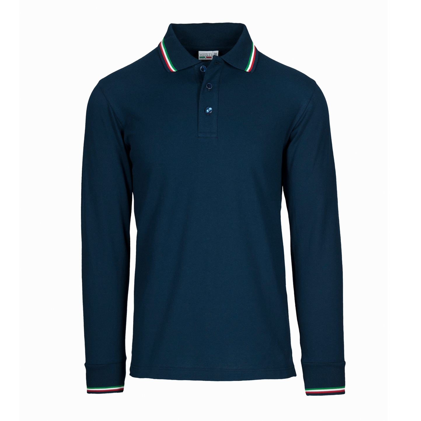 Polo Piqué S/L 50/50% Baumwolle/Baumwolle, 180 g/m², Schwarz, ECO XS - 18E - Blau ECO XS